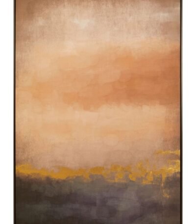 Harris Pink and Mauve Ombre Abstract Wall Art with Gold Accent
