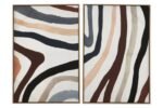 Harris Set of 2 Multi Coloured Abstract Wave Wall Art