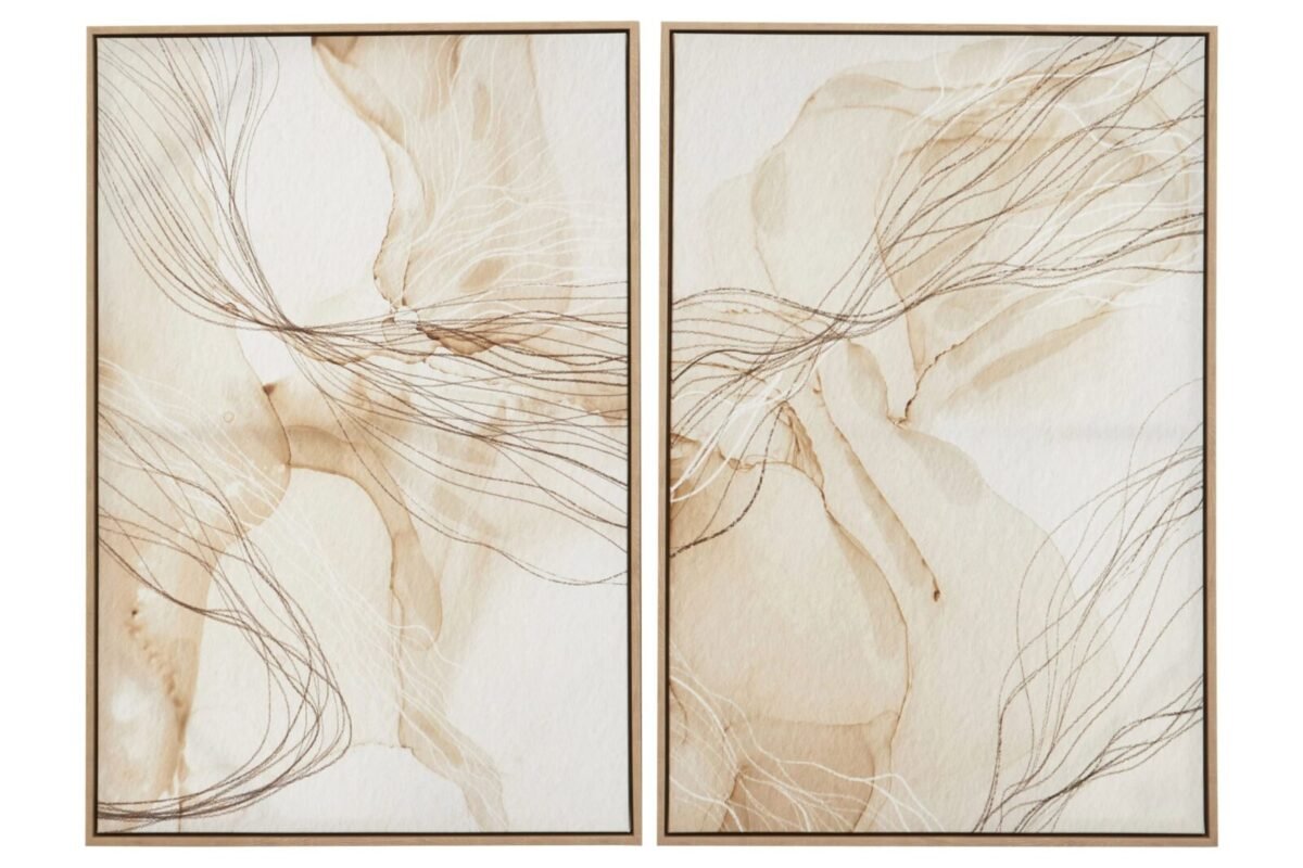 Harris Set of 2 Natural Abstract Wall Art