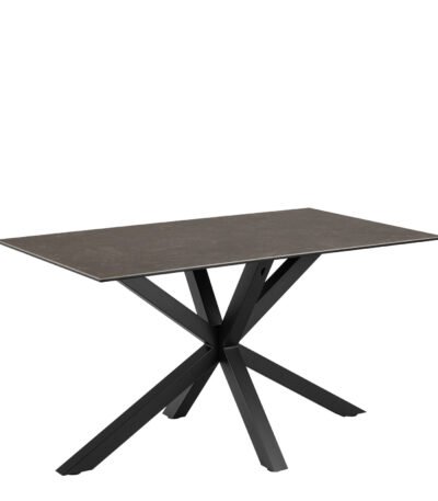Heaven Dining Table with Ceramic Black Top 135cm
