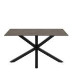 Heaven Dining Table with Ceramic Black Top 135cm