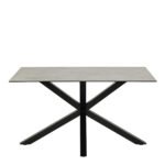 Heaven Dining Table with Ceramic Grey Top 135cm