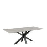 Heaven Dining Table with Ceramic Grey Top 200cm