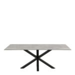Heaven Dining Table with Ceramic Grey Top 200cm