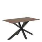 Heaven Dining Table with Ceramic Rusty Brown Top 135cm