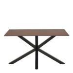 Heaven Dining Table with Ceramic Rusty Brown Top 135cm