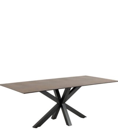 Heaven Dining Table with Ceramic Rusty Brown Top 200cm