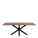 Heaven Dining Table with Ceramic Rusty Brown Top 200cm
