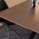 Heaven Dining Table with Ceramic Rusty Brown Top 200cm
