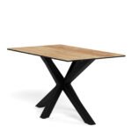 Heaven Dining Table with Wild Oak Ceramic Glass Top