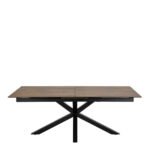 Heaven Extendable Dining Table with Ceramic Rusty Brown Top 200cm