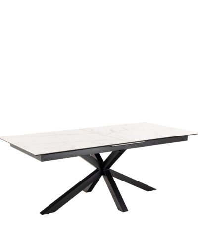 Heaven Extendable Dining Table with Ceramic White Top 200cm