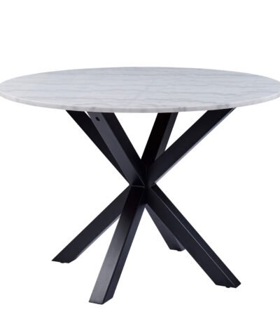 Heaven Round Dining Table with White Polished Marble Top