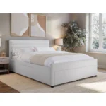 Heybrook 4 Drawer Boucle Fabric Bed Cream