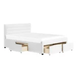 Heybrook 4 Drawer Boucle Fabric Bed Cream
