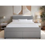 Heybrook 4 Drawer Fabric Bed Frame Grey