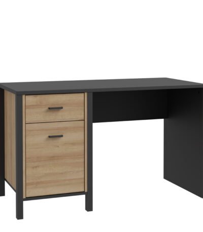 High Rock Desk in Matt Black/Riviera Oak