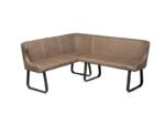 Hoxton Tan Corner Bench - Left Hand