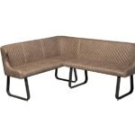 Hoxton Tan Corner Bench - Left Hand