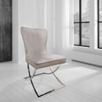 Hugo Taupe Velvet Dining Chair