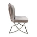 Hugo Taupe Velvet Dining Chair