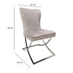 Hugo Taupe Velvet Dining Chair