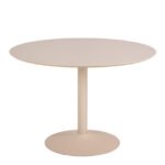 Ibiza Round Beige Dining Table with 4 Batilda Dining Chairs Cream/Oak