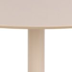 Ibiza Round Beige Dining Table with 4 Batilda Dining Chairs Cream/Oak