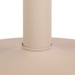 Ibiza Round Beige Dining Table with 4 Batilda Dining Chairs in Dark Grey