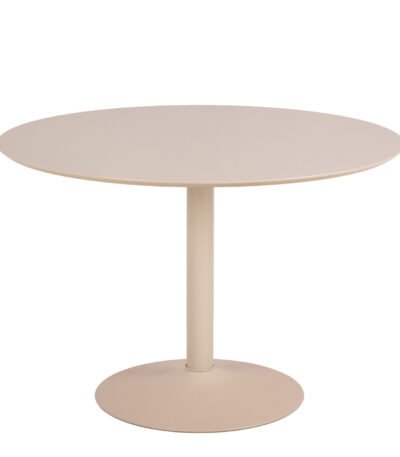 Ibiza Round Beige Dining Table with 4 Owen Dining Chairs in Beige