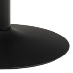 Ibiza Round Dining Table with Black Top and Matt Black Base