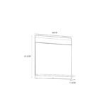 Ice Cave Mirror with Shelf in White with White High Gloss Front