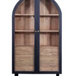 Iconic Black 2 Door Glass Cabinet