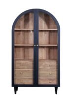 Iconic Black 2 Door Glass Cabinet