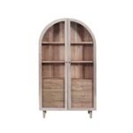 Iconic Whitewash 2 Door Glass Cabinet