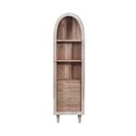 Iconic Whitewash Single Door Glass Cabinet