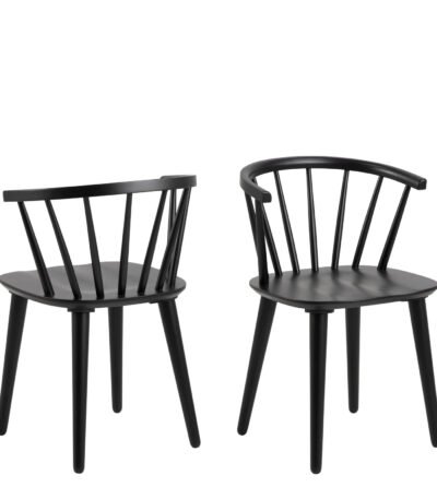 Ida Dining Chair in Black Set of 2
