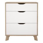 Ikast Chest 3 Drawers in Jackson Hickory and White