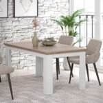 Illopa Extending Dining Table 160-207cm in Oak Nelson/Snowy Oak