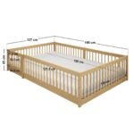 Imogen Montessori Toddler Floor Bed with Safety Fence - Image 5