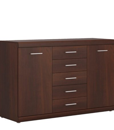 Imperial 2 Door 5 Drawer Sideboard in Dark Mahogany Melamine