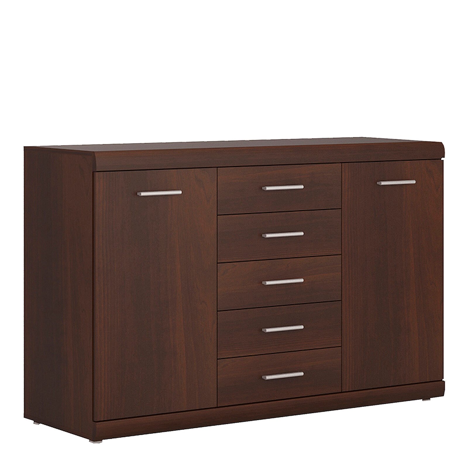 Imperial 2 Door 5 Drawer Sideboard in Dark Mahogany Melamine Imperial 2 Door 5 Drawer Sideboard in Dark Mahogany Melamine