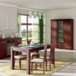 Imperial 3 Door Glazed Sideboard in Dark Mahogany Melamine