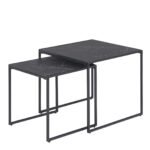 Infinity Nest of Tables in Black Matt Set of 2