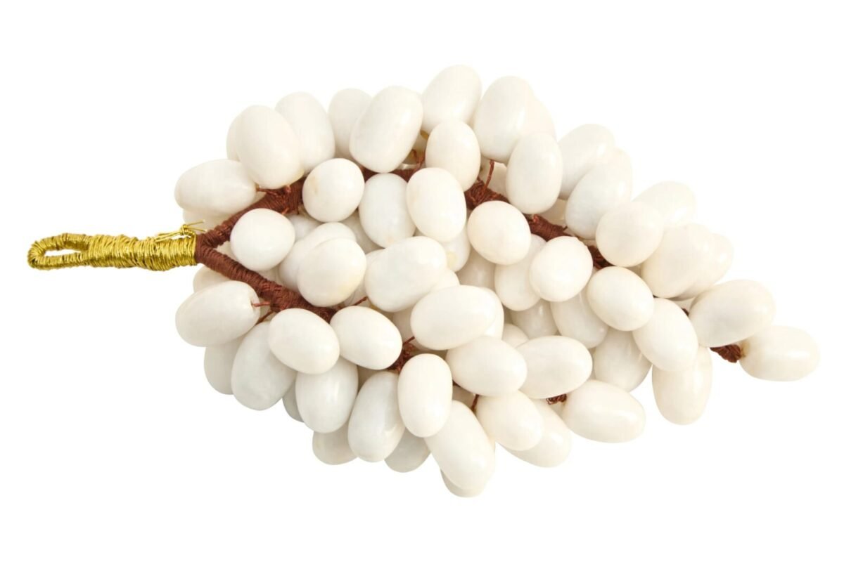 Iona Large White Marble Decorative 100 Grapes