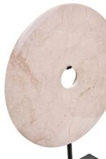 Iona Medium Cream Marble Round Dia 25cm Disc Sculpture