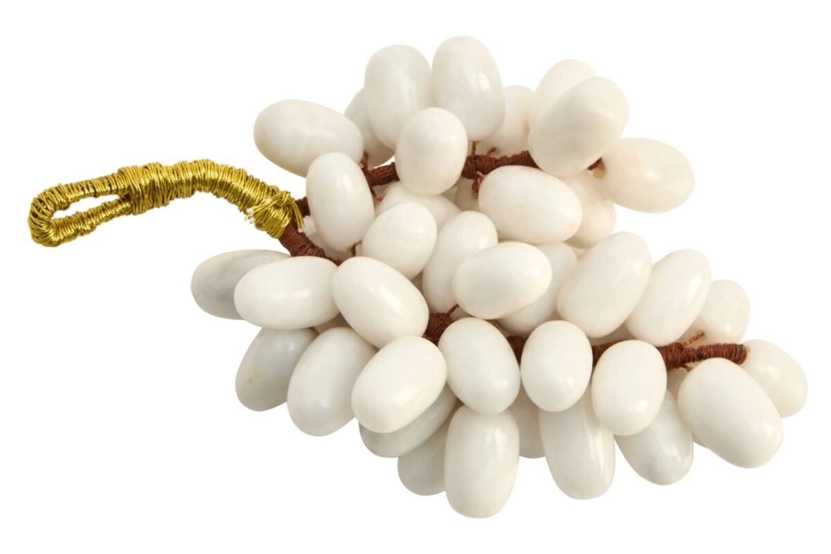 Iona Small White Marble Decorative 50 Grapes