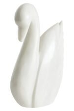 Iona White Marble Decorative Swan