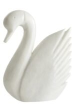 Iona White Marble Decorative Swan