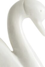 Iona White Marble Decorative Swan